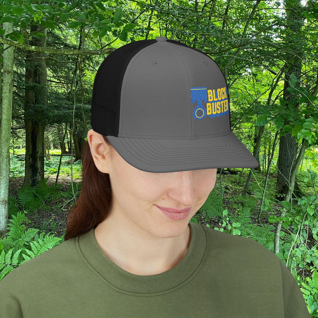 Retro Blockbuster Snapback Trucker Cap, Vintage Hat for Movie Lovers, Adjustable Cap, Fun Gift for Film Buffs, Unique Embroidered Gear