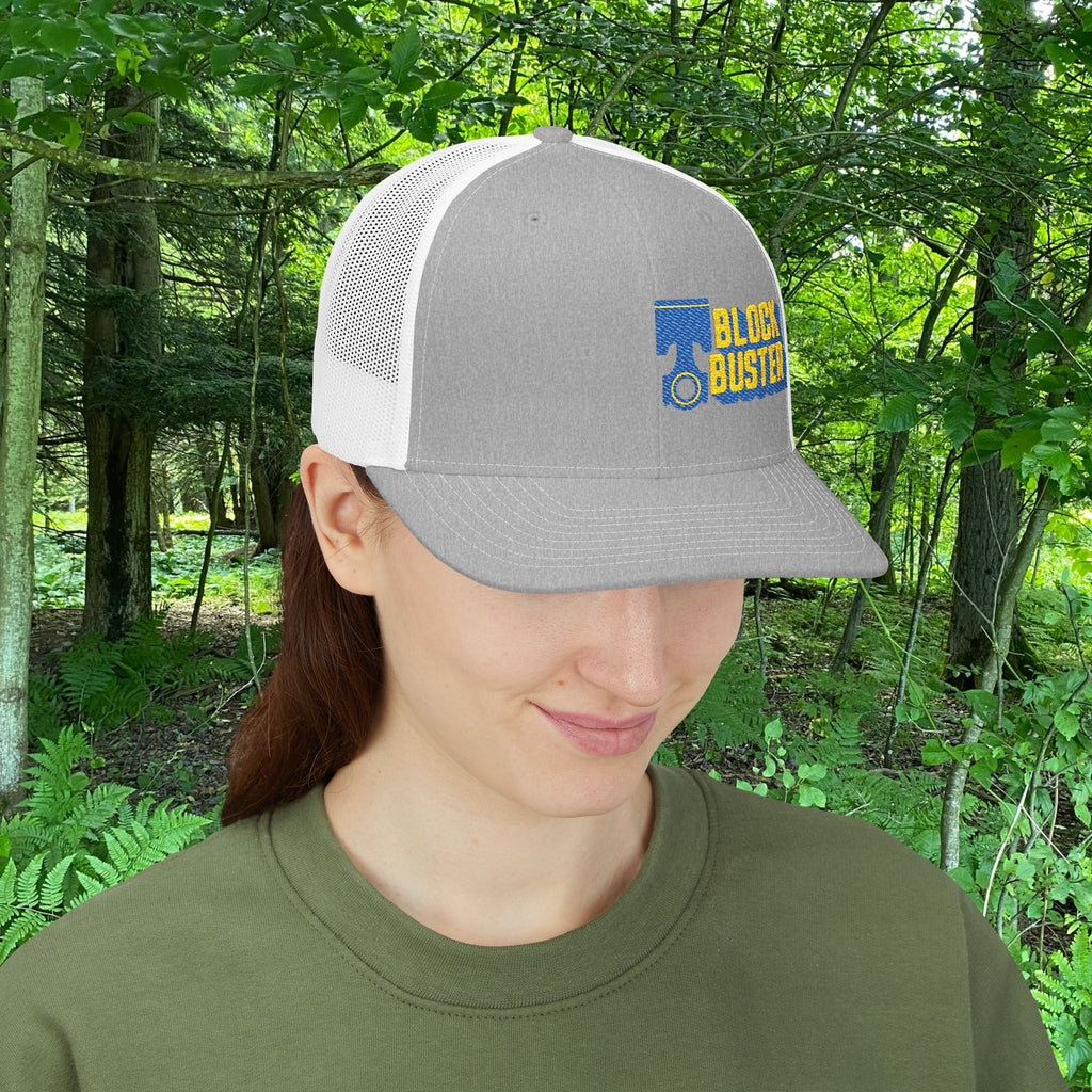 Retro Blockbuster Snapback Trucker Cap, Vintage Hat for Movie Lovers, Adjustable Cap, Fun Gift for Film Buffs, Unique Embroidered Gear