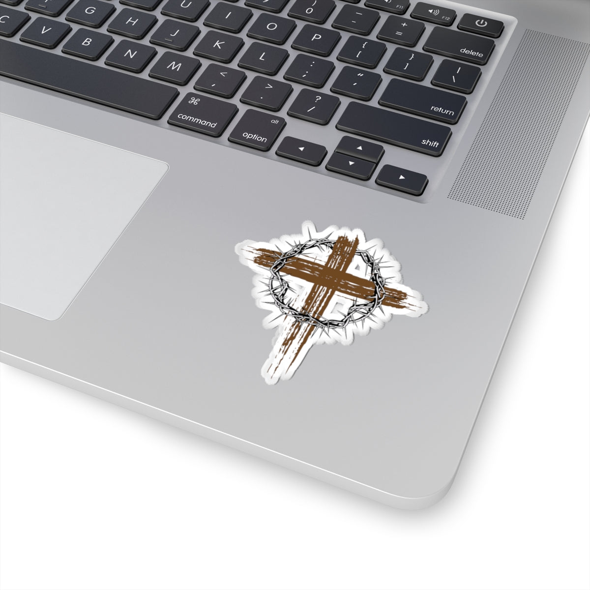 Cross & Crown of Thorns Sticker