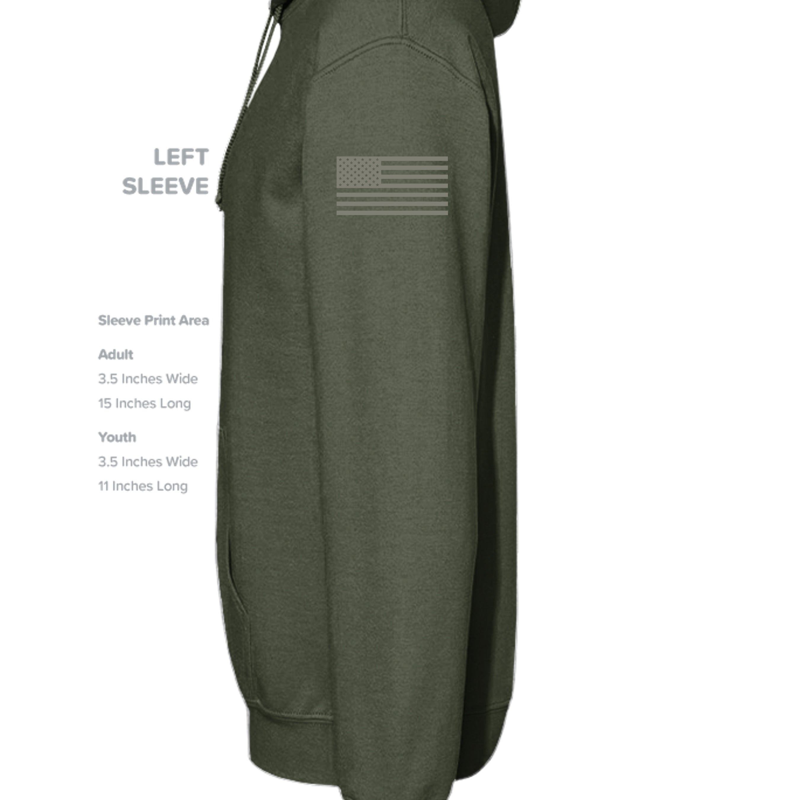 MILITARY GREEN - SF500 - SLEEVE_LEFT
